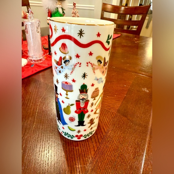 NWT Rifle paper Co. Festive Nutcracker Themed Porcelain Vase - Picture 4 of 5